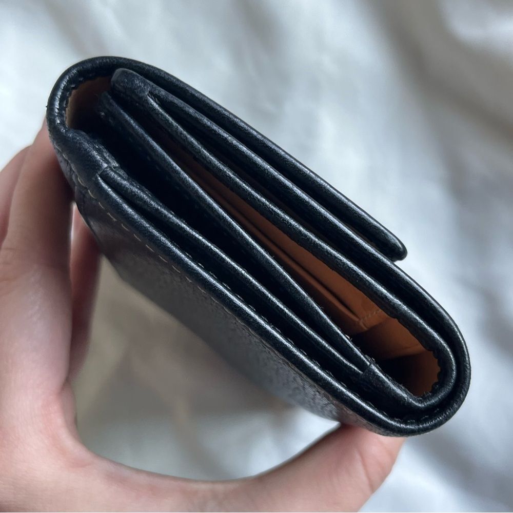 COACH Black Y2K Hampton Trifold Wallet Cardholder Bucket SoHo - Picture 4 of 9